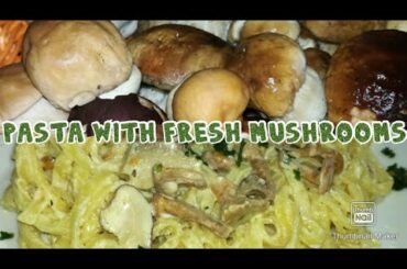 Filipina life in Italy: HUBBY COOKING PASTA WITH FRESH MUSHROOMS