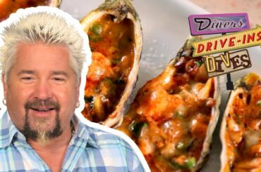 Grilled Stuffed Oysters from #DDD with Guy Fieri | Food Network