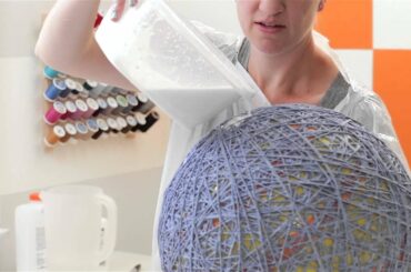 How to make a lampshade, lanterns, and yarn globes
