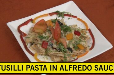 FUSILLI PASTA IN ALFREDO SAUCE | ITALIAN CUISINE