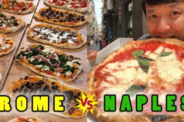 BEST PIZZA in ITALY! NAPLES Pizza vs. ROME Pizza!