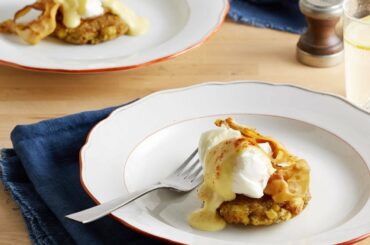 Giada De Laurentiis Makes Eggs Benedict on Fried Stuffing Cakes | Food Network