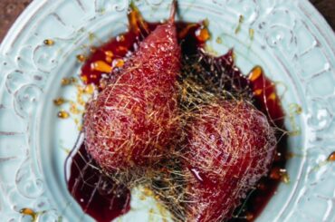 Drunken Poached Pears Recipe