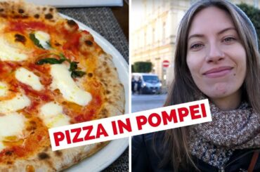 Authentic Italian Pizza in Italy eating at Alleria Pizzeria in Pompei, Naples