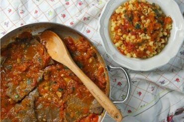 Steak Pizzaiola with Pasta - Rossella's Cooking with Nonna