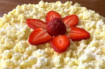 Mimosa cake with strawberries - Cooking Simple Recipes