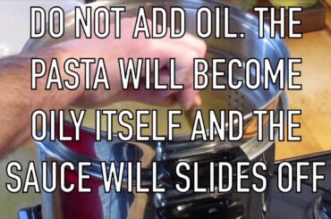 HOW TO COOK A PERFECT PASTA AL DENTE ITALIAN WAY