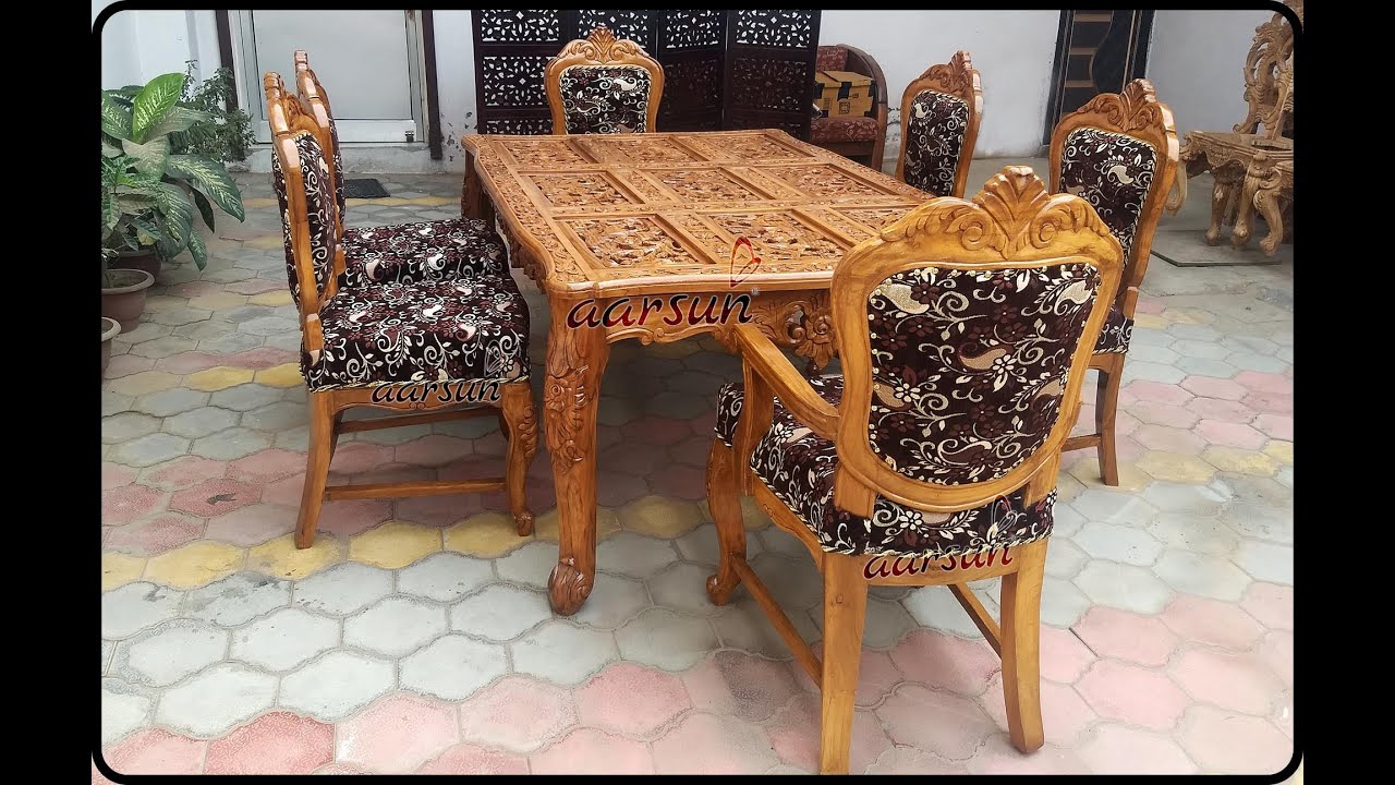 #138 Beautifully Carved Wooden Dining Table | Latest Wooden Dining Set Design #138 Beautifully Carved Wooden Dining Table | Latest Wooden Dining Set Design