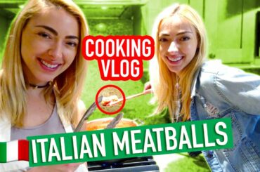 Cooking Vlog: Italian Meatballs! | The Nolan Twins