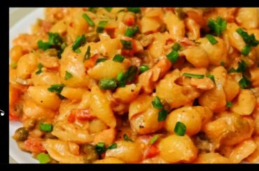 Italian Cheesey Shell Macaroni Recipe| White Sauce Macaroni | Chicken Macaroni | By Honey Ka Kitchen