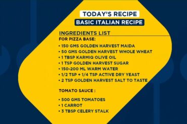 Basics Of Italian Cooking By Krishna Bhuptani | How To Make Pizza From Scratch | Italian Food Recipe