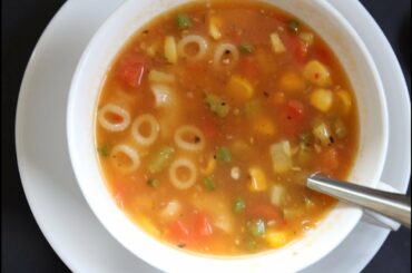 Best Minestrone Soup - Hindi Recipe -  Italian vegetable and pasta soup - मिनिस्ट्रोने सूप