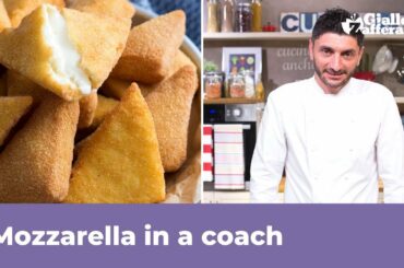 MOZZARELLA IN A COACH (Fried mozzarella sandwich: Italian recipe)