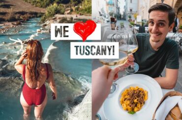 Incredible Spots in TUSCANY! Blue Thermal Baths + Trying Tuscan Pasta in Pitigliano!