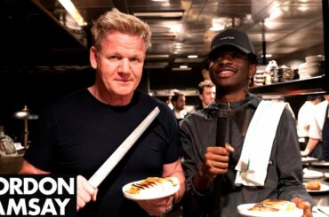 Gordon Ramsay Teaches Lil Nas X How To Make A Panini