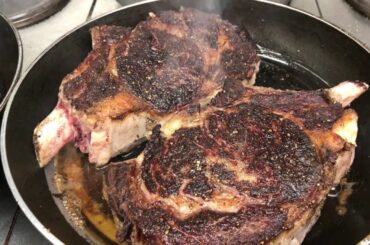 Cooking Cote de Boeuf in Portovenere, Liguria, Italy