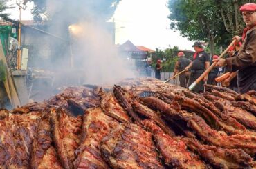 Pork Ribs Festival. Huge Italian Street Food Event