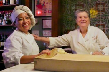 Pasta Grannies cook orecchiette and meatballs in New York!
