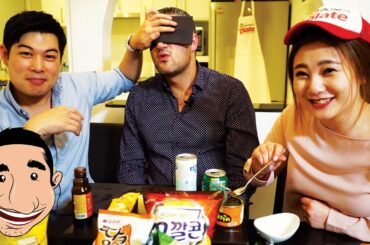 ITALIAN TRY KOREAN Snacks for the FIRST TIME | Eating Silk Worms and Korean Food