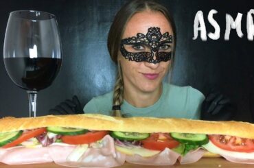 ASMR HOMEMADE GIANT SANDWICH with MORTADELLA (Eating Sounds) Italian Mukbang 먹방