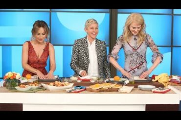 Ellen and Nicole Kidman Try to Learn Cooking Skills from Giada De Laurentiis