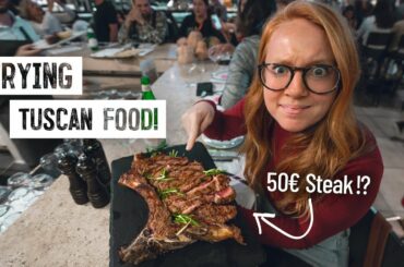 Florence FOOD TOUR! - Eating Tuscan Dishes at Florence Central Market 🍽 (Italy)