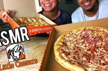 ASMR LITTLE CAESARS PIZZA MUKBANG | EATING ITALIAN CHEESE BREAD *EXTREME EATING SOUNDS* | NO TALKING