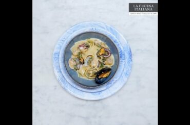 Pappardelle pasta with octopus, mussels & clams | Italian Recipes | La Cucina Italiana Usaiana