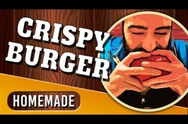Crispy Italian Homemade Burger - ASMR food