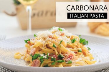 Carbonara italian pasta - simple and super delicious recipe