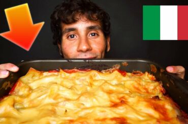 ASMR Eating LASAGNA (ITALIAN Homemade RECIPE) Eating SOUNDS - Mukbang Andrea ASMR