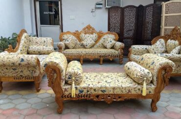 #143 Wooden Sofa Set Designs for Living Room | Best Wooden Furniture Design @Aarsun