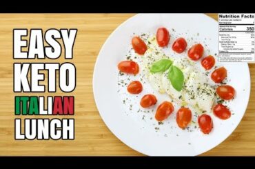 Quick and Easy Keto Lunch Recipe (Italian Caprese, No Cooking, Ready in 2 min)