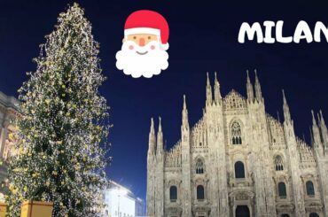 EXPLORING MILAN, the CHRISTMAS MARKET on a rainy night (ITALY)
