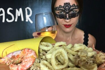ASMR ITALIAN STREET FOOD NAPOLETANA (Fried Octopus, Squid & Shrimp) Eating Sounds MUKBANG