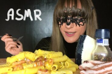 ASMR PASTA CARBONARA MUKBANG | PASTA ITALIANA (Eating Sounds) Eating Show