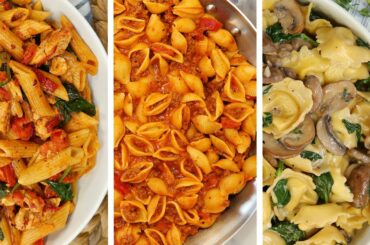 3 Delicious Pasta Recipes | My NEW Favorite Quick + Easy Weeknight Dinner Ideas