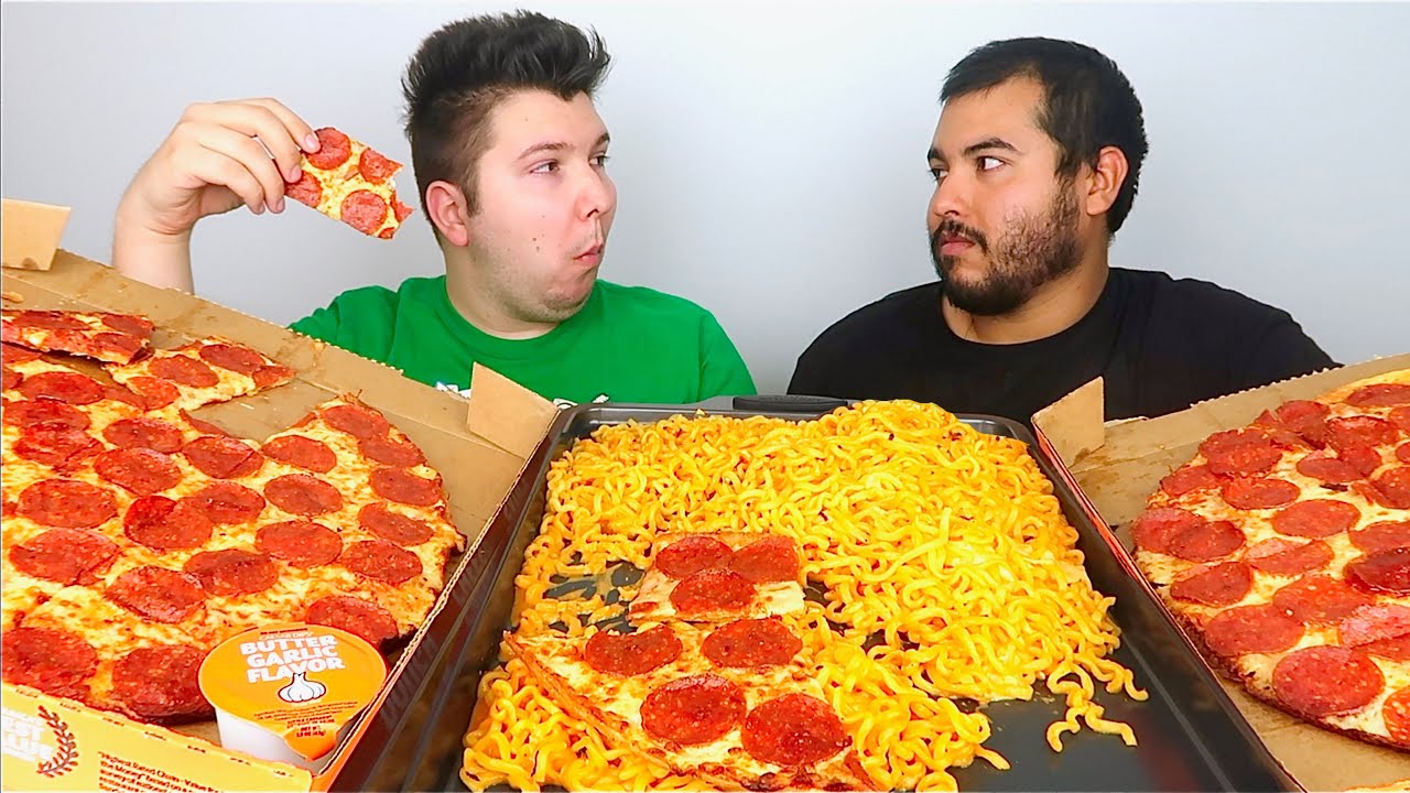 Pizza & Noodles • MUKBANG Pizza & Noodles • MUKBANG