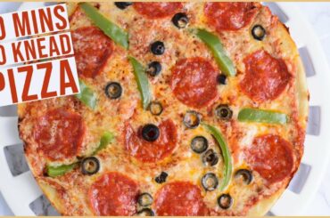 20 minutes No-Knead Pan Pizza