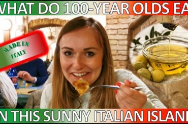 FOOD ON AN ITALIAN ISLAND WHERE PEOPLE LIVE BEYOND 100 - Sardinia Italy Vlog 2019