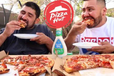 PIZZA HUT DEEP DISH & WINGS MUKBANG
