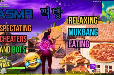 ASMR Gaming | Fortnite Mukbang Eating Delicious Italian Pizza Commentary 먹방 🎮🎧 Relaxing Whispering😴💤