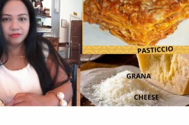 DELICIOUS ITALIAN  FOODS PASTICCIO  AND GRANA CHEESE (formaggio). EXCITED TO EAT.