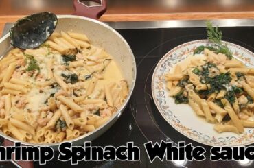 Shrimp Spinach White sauce, Traditional Italiano Cucine recipes