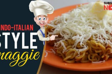 Indo-italian style Maggie | maggi |cheesy maggi |Italian test .|testy travel with Akshay #maggi