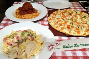 Delicious Pizza and Pasta at Buca Di Beppo Italian Restaurant, Dalma Mall, Abu Dhabi, UAE