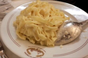 Eating The Real “Maestosissime” Fettuccine Alfredo style at Il Vero Alfredo Rome Italy