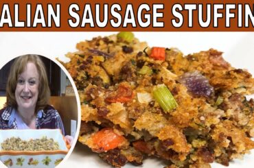 ITALIAN SAUSAGE CORNBREAD STUFFING RECIPE | HOLIDAY SIDE DISH THANKSGIVING