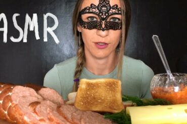 ASMR SANDWICH WITH SAUSAGE & CHEESE MUKBANG (Eating Sound) ASMR ITALY