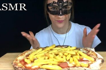 ASMR PIZZA NAPOLETANA with SAUSAGE & FRENCH FRIES (Eating Sounds) Mukbang *Eating Show
